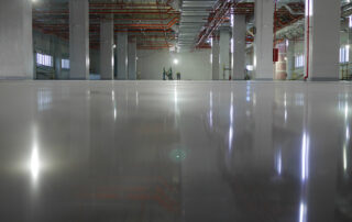 This image shows an industrial floor with epoxy painted floor.